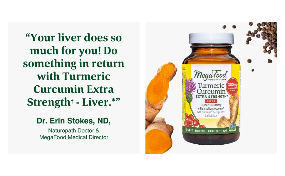 MegaFood Turmeric Strength for Liver 90 Tablets - product information 2