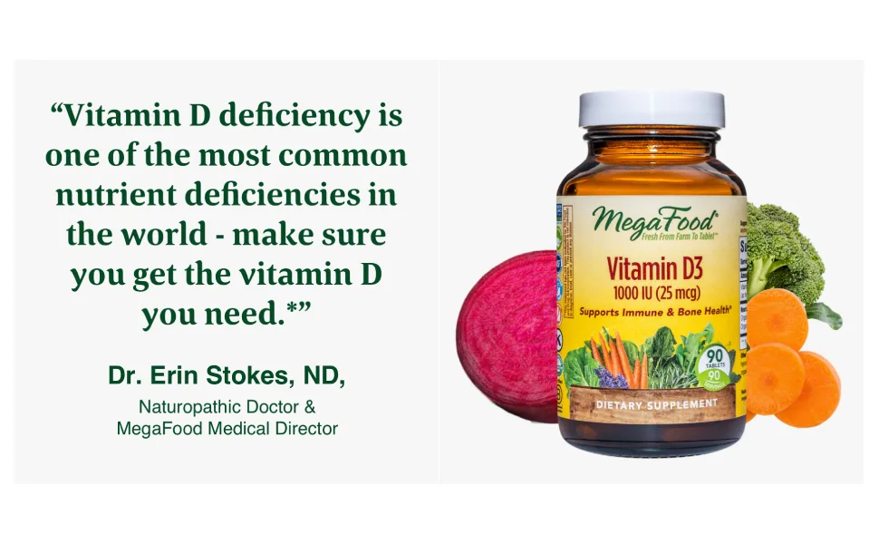 MegaFood Vitamin D3 1000 IU 90 Tablets - megafood