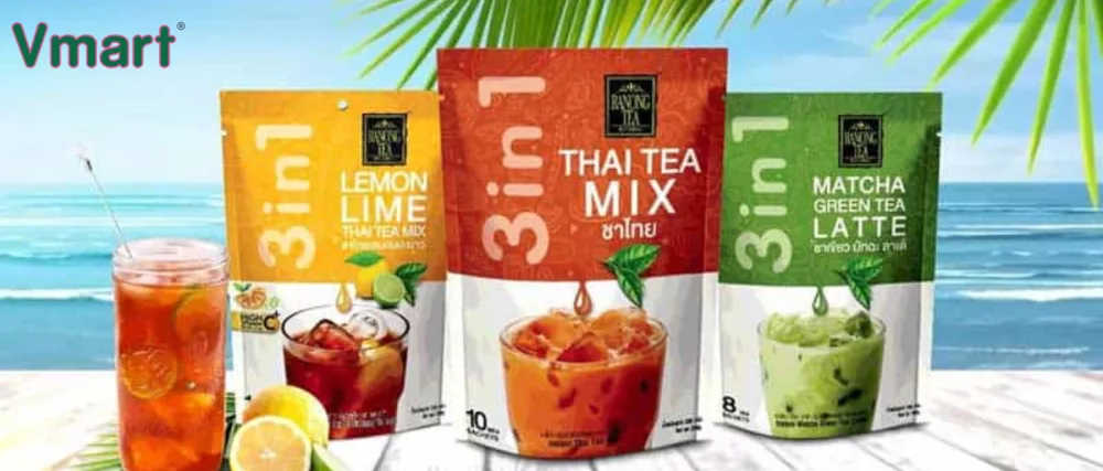 Ranong Tea 3 in 1 Matcha Green Tea Latte Instant Thai Mix (7 x Sachets) 161g - product information 1