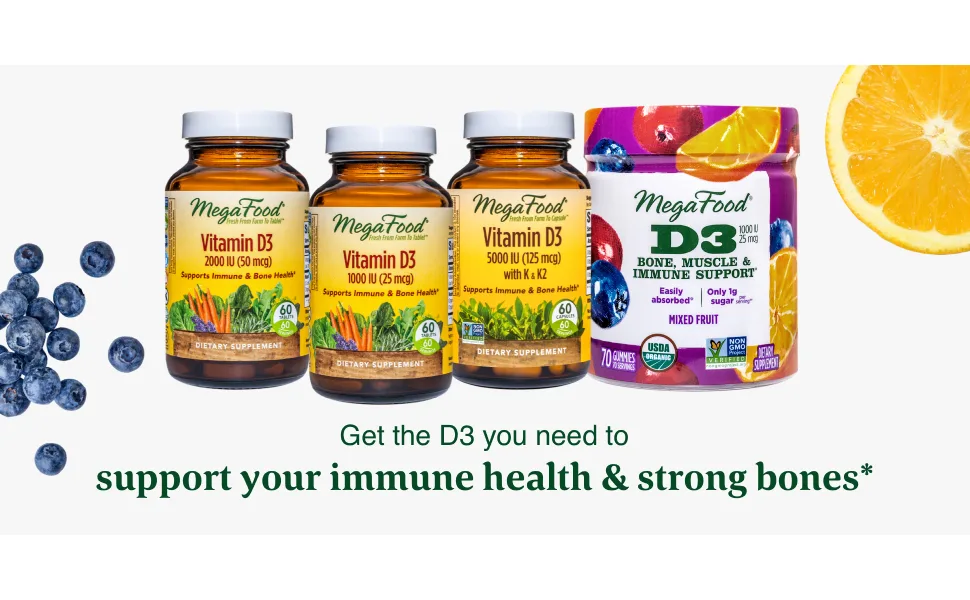 MegaFood Vitamin D3 2000 IU 60 Tablets - megafood