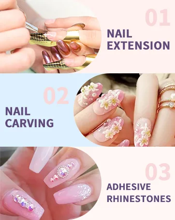 Yokilly Acrylic Nail Kit Clear Nail Extension Kit For Nail Art Professional Acrylic Nail Kits Set for Beginners - product information 5