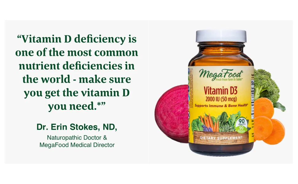 MegaFood Vitamin D3 2000 IU 90 Tablets - megafood