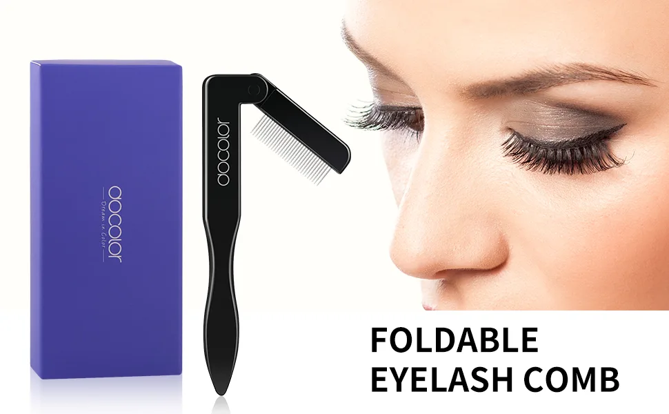 Docolor Folding Eyelash Comb Eyelash Separator Mascara Applicator Eyelash Definer and Eye Lash Curler Makeup Tool JMS12 - eyelash comb