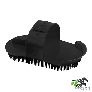 Plastic Curry Comb with Adjustable Strap Horse Pony Care Grooming (Pink) - Large size is generally suitable for adults and older children