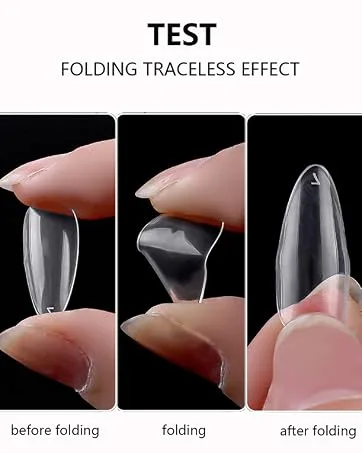 Oval Shaped False Nail Tips Full Cover 500PCS Clear Nails for Acrylic Nail Tips - acrylic nails