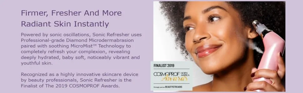 Michael Todd Beauty Sonic Refresher Wet/Dry Sonic Microderm + Pore Extraction System White Marble 6 Piece Kit - sonic refresher