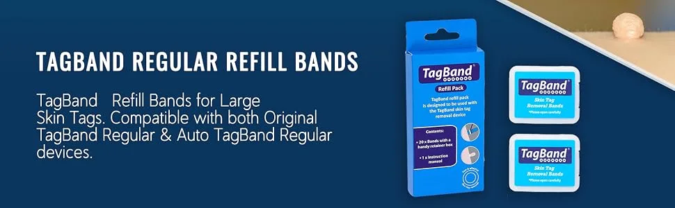 TagBand Refill Bands for Medium/Large Skin Tags. Compatible with both TagBand Original & Auto Regular Skin Tag Remover devices. Large (4mm-6mm) - TagBand Refill, skin tag remover