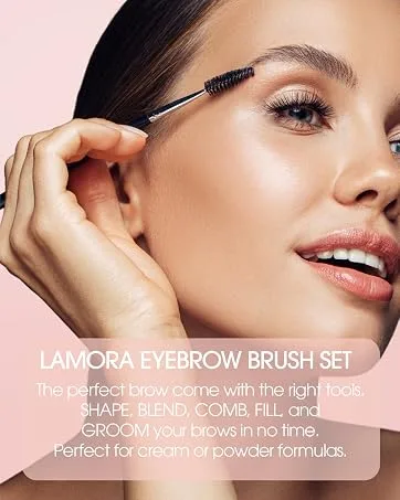 Make Up Brush Foundation Kabuki Flat Top - Perfect For Blending Liquid Cream or Flawless Powder Cosmetics - Buffing Stippling Concealer - Premium Quality Synthetic Dense Bristles! Rose - eye brow brushes
