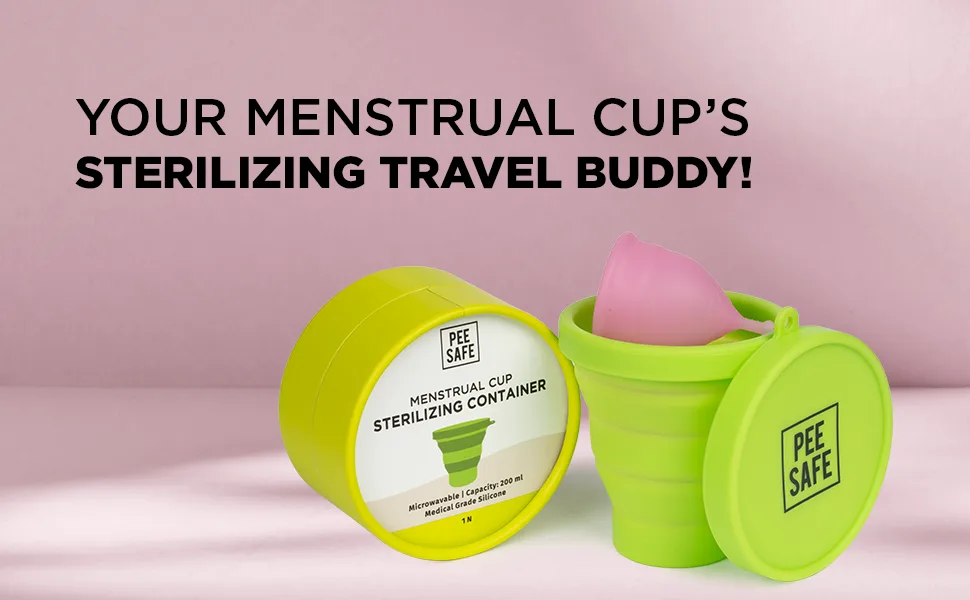 Pee Safe Menstrual Cup Steriliser (1N) | Made with Medical Grade Silicone | Microwave Compact and User-Friendly Sterilizer Container - product information 6