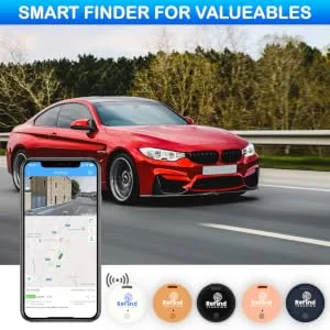 ReFind R2 Smart Tracker. Mini GPS Tag Live Tracking on Free App Bluetooth 5.0. Key Finder Tracker For Luggage Item Finder Dog & Cat Tracker. Compact AIR I TAG For iPhone Android Samsung(Orange) - airtag kids, airtag loop, airtag samsung, air tags for luggage, android air tracker tag