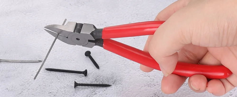 HAUTMEC 5" Precise Small Flush Cutting of Engineer Wire Cutter Plier with Location Pin for Fine Shearing Perfect for Circuit Board Cutting Electronic Components HT0327 1 - Iron Wire Cutting