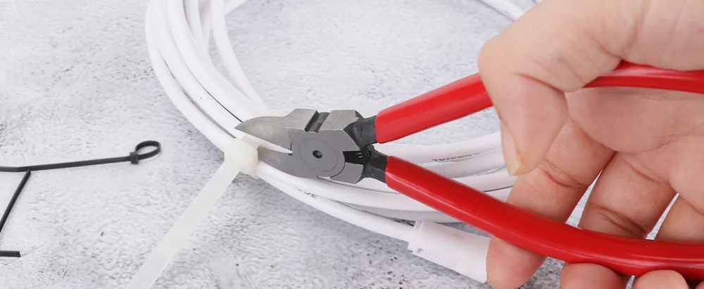 HAUTMEC 5" Precise Small Flush Cutting of Engineer Wire Cutter Plier with Location Pin for Fine Shearing Perfect for Circuit Board Cutting Electronic Components HT0327 1 - Plastic Cutting