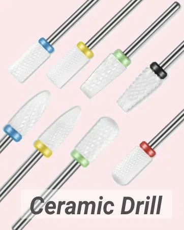 Depvko 3Pcs Safety Nail Drill Bits Set Premium 3/32 inch Large Barrel Carbide Nail Drill Bits Smooth Round Top Remove Gel Drill Bits for Acrylic Nails Electric Dremel Drill Machine (XF F M) - ceramic nail drill bits