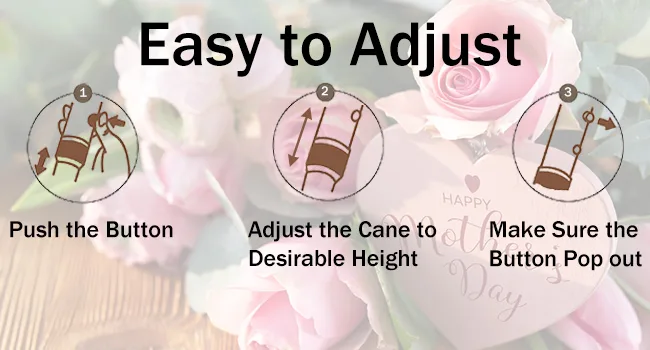 BeGrit Walking Sticks for Women Folding Walking Sticks Adjustable Walking Stick Collapsible Lightweight Flexible Stick Comfortable Grip Durable Mobility Aid for Ladies Men Black - 1454-3