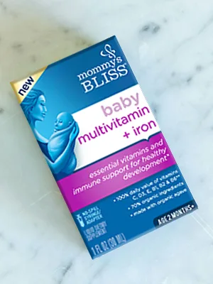 Mommy's Bliss Baby Multivitamin + Iron Ages 2 Months Grape 1 fl oz ( 30 ml) - multivitamins plus iron Drops