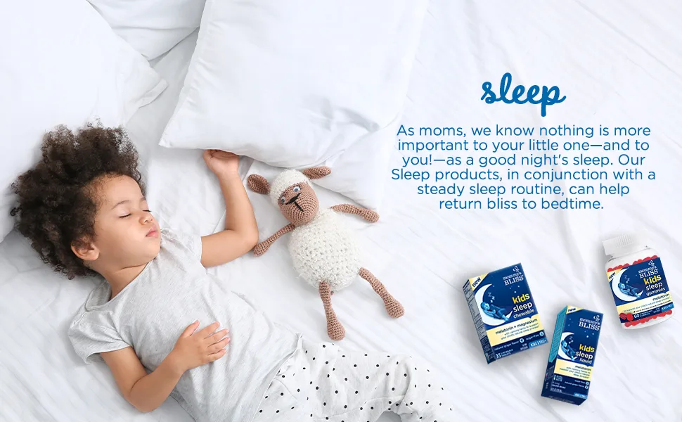 Mommy's Bliss Kids Sleep Chewable Melatonin + Magnesium Kids 3 Yrs+ Natural Grape 35 Chewable Tablets - Sleep