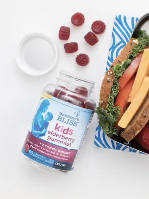 Mommy's Bliss Kids Elderberry Gummies + Immunity Support 60 Gummies - kids elderberry gummies