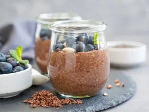 Earths Basket Organic Cacao Nibs 250g High in Potassium Magnesium and Iron - Chocolate Chia Pudding