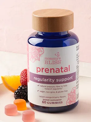 Mommy's Bliss Prenatal Regularity Support Natural Orange & Berry  60 Gummies - Prenatal Regularity Support