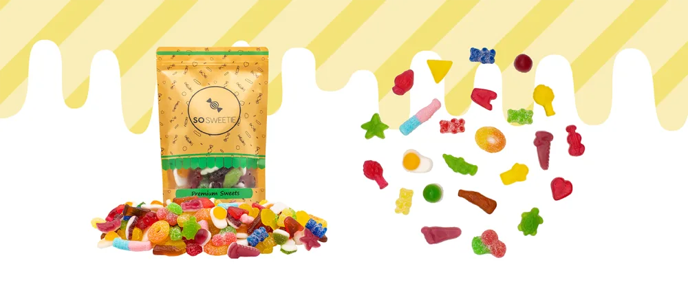 SoSweetie Gluten Free Premium Pick and Mix Sweets - Assorted Gluten-Free Sweets for All Occasions - Divider Test