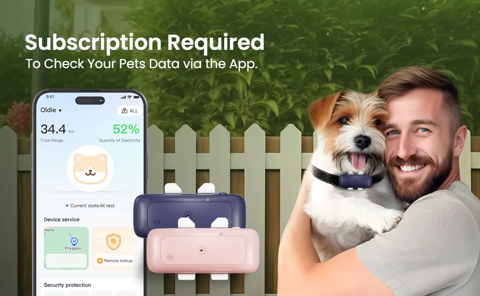 SEEWORLD P1 GPS Cat Dog Tracker 4G Pet tracker for Dogs Cats Waterproof Pet Tracking Device (6.5lbs+) Smart Dog Activity Tracker Real Time Tracking Cat Tracker Unlimited Range Blue - cat tracker