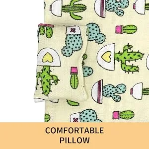 Tocwick 2Pcs Bearded Dragon Hammock and Pillow Leopard Gecko Swing Hanging Bed Lounger Ladder for Chameleons Hamster Small Animals Green - Comfortable Pillow