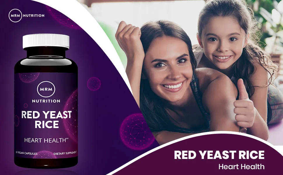 MRM Red Yeast Rice 60 Vegan Capsules - MRM - Red Yeast RIce