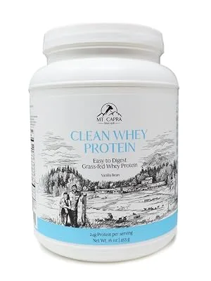 Mt. Capra Goat Whey Protein Vanilla 1 Pound (453 g) - whey protein goat milk