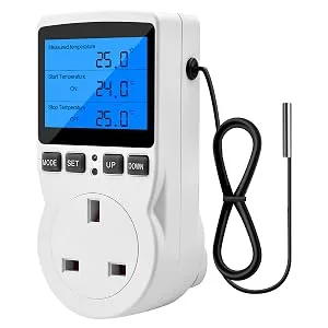 Diymore Temperature Controller Thermostat Plug 220V Digital Thermostat with Backlight LCD Screen Heating Cooling Temperature Switch Thermostatic Socket for Greenhouse Farm Terrarium - product information 20