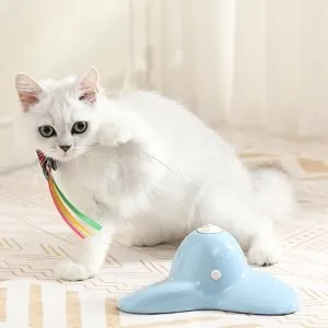 Vealind Cat Toys for Indoor Cats Interactive Play Teaser Cat Toy with 360 Electric Rotating Butterfly (Butterfly Replacements) - CT12B6