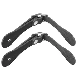 Zerodis Spur Strap 1 Pair Handmade Leather Equestrian Spur Strap Cowboy Outfit Boots(black) - product information 22