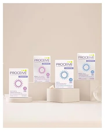 Proceive Pregnancy Trimester 3 (28 Weeks) Pregnancy Vitamin & Mineral Supplements - Vegan - 60 Capsules/1 Month Supply Trimester 3 (60 Capsules) - Lifestyle image of Proceive