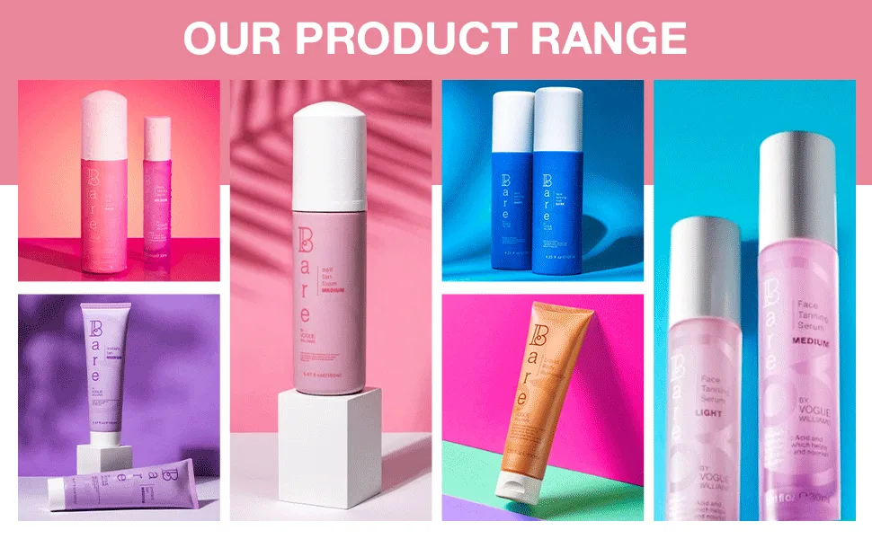 Bare by Vogue Body Brush - spray tan kit machine tent solution sun set nasal tanning face bottle sticky feet pads for sunbeds