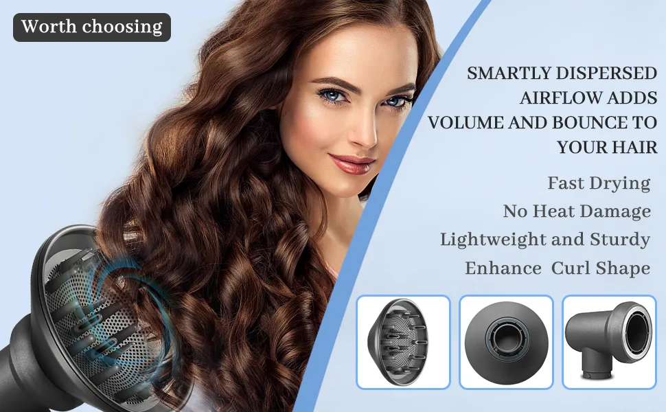 Diffuser & Adaptor for Dyson Airwrap Styler Converting Dyson Air Wrap Curling Styler to A Hair Dryer Compatible with HS01 HS03 HS05 Black - product information 9