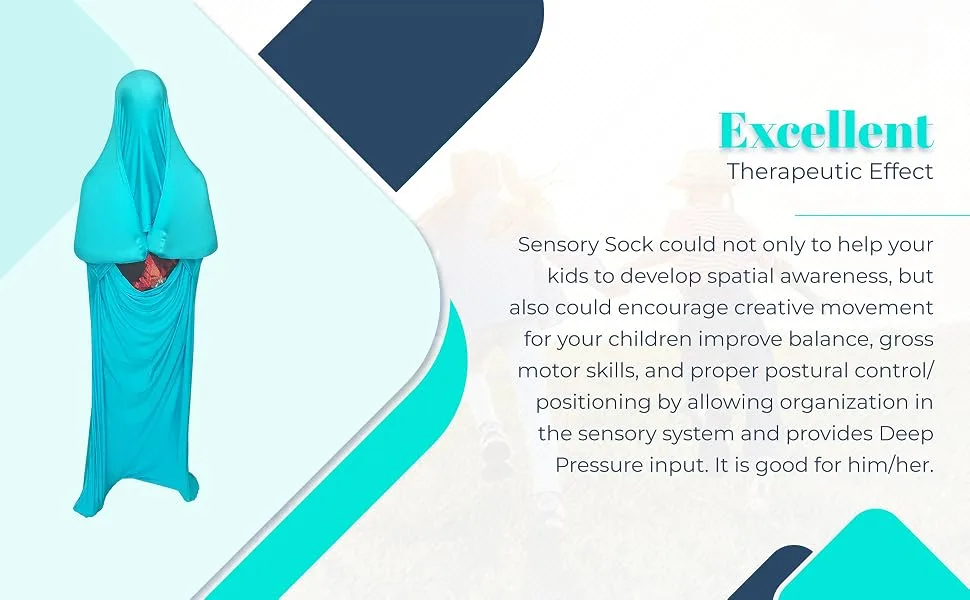 Sentire-Sensory UK Blue Sensory Body Sock For Children With Autism & Anxiety Anxiety Wrap 6-9 years (Medium) 6-9 Years BLUE - Sensory Compression Body Sack