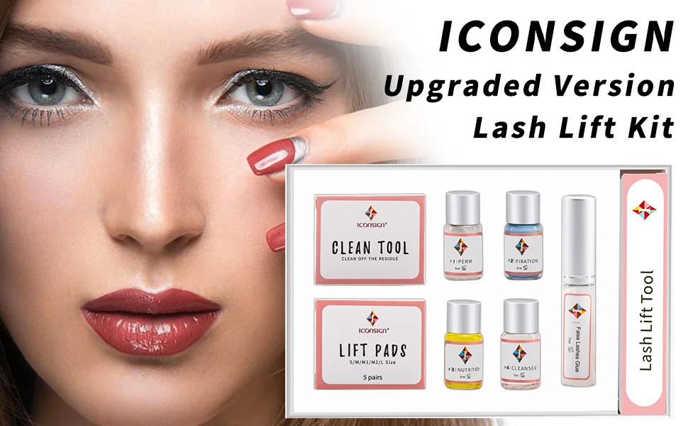ICONSIGN Lash Lifting Kit Eyelash Perm Kit Upgraded Version Lash Curling Effective Economical Lash Lifting with Whole Tools Semi-Permanent Curling Perming Wave Suitable For Salon - PRODUCT