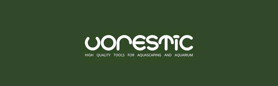 VORESTIC Curved Spring Scissors 16cm Aquarium Scissors Aquascaping Tools for Terrarium Plants - vorestic logo aquarium tools aquascaping spring scissor curved