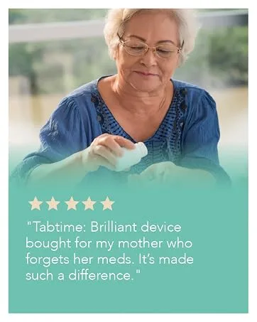 TabTime Vibrating Alarm Reminder Watch (Red) - with up to 10 Personal Alarms or Pill Reminders per Day Red Large - tabtime brilliant device bought for my mother