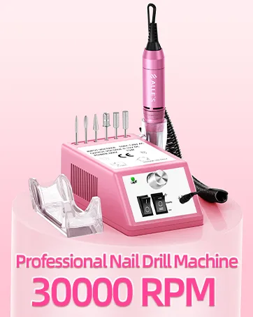 Nail Drill Electric Nail Files Professional Nail Drill 30000 RPM Efile Buffer Manicure Grinder Tools for Acrylic Nails with Nail Drill Bits Set and Sanding Bands (Grey) Grey 30000PRM - professional nail drill files