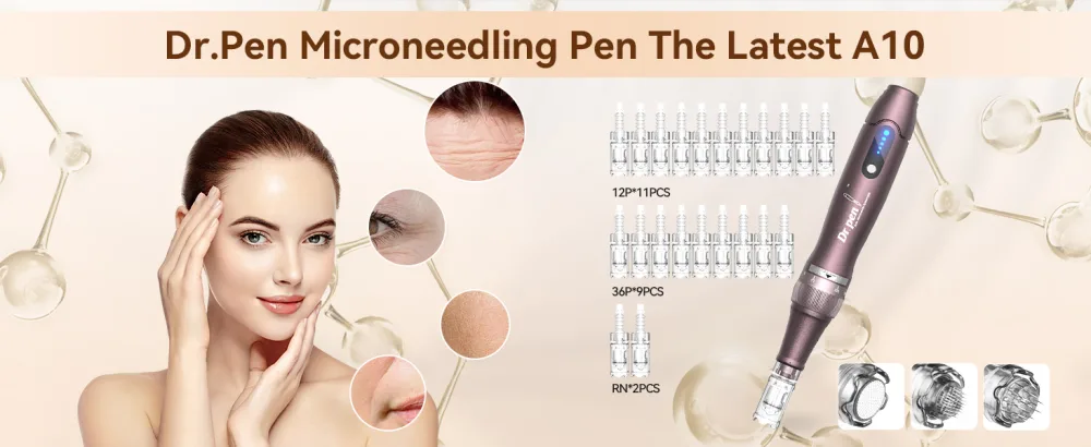 Dr.Pen A10 Professional Wireless Microneedling Pen with 20 Replacement Cartridges Adjustable Micro Needling Micro needle Pen Microneedle Machine for Skin Care EM4801KIT-UK Purple - product information 14