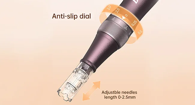 Dr.Pen A10 Professional Wireless Microneedling Pen with 20 Replacement Cartridges Adjustable Micro Needling Micro needle Pen Microneedle Machine for Skin Care EM4801KIT-UK Purple - product information 16