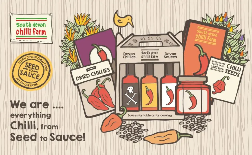 South Devon Chilli Farm | Chilli Preserve Gift Set Ideal Condiments for Cheese Meats Eggs & Seafood Gluten Free Vegan Friendly 3 x Jar - set carolina reaper snacks california chutney selection scotch bonnet