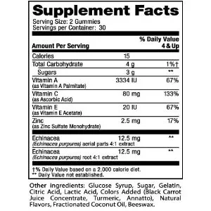 Natural Dynamix (NDX) Gummy Cuties Kids Echinacea Vitamin C & Zinc 60 Gummy Cuties - gummy cuties ndx