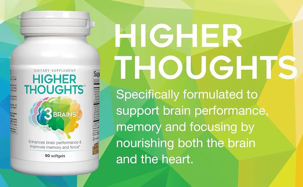 Natural Factors 3 Brains Higher Thoughts 90 Softgels - Higher Thoughts, formulated to support brain performance, memory and focusing