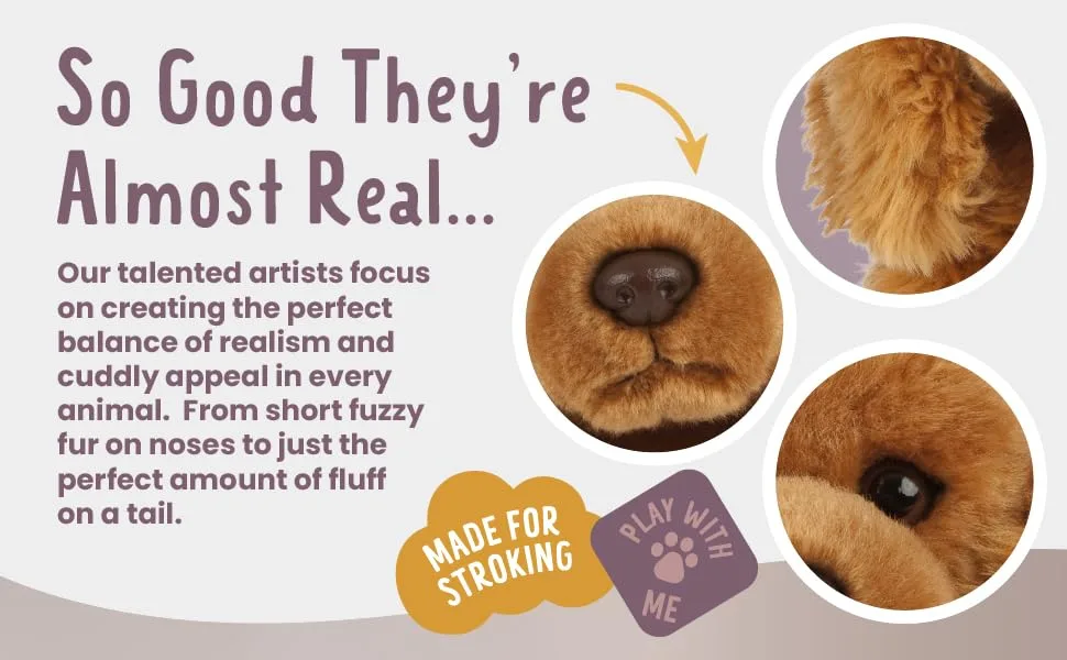 Living Nature Cocker Spaniel Realistic Soft Cuddly Dog Toy 22cm Cocker Spaniel 20cm Dog - Living Nature Realistic Cocker Spaniel Soft Plush Toy