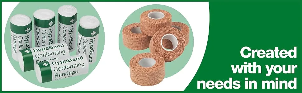 HypaBand Tubular Bandage - Size E Large Ankle Medium Knee Small Thigh White 5m Size E 5m - Wound Care Banner