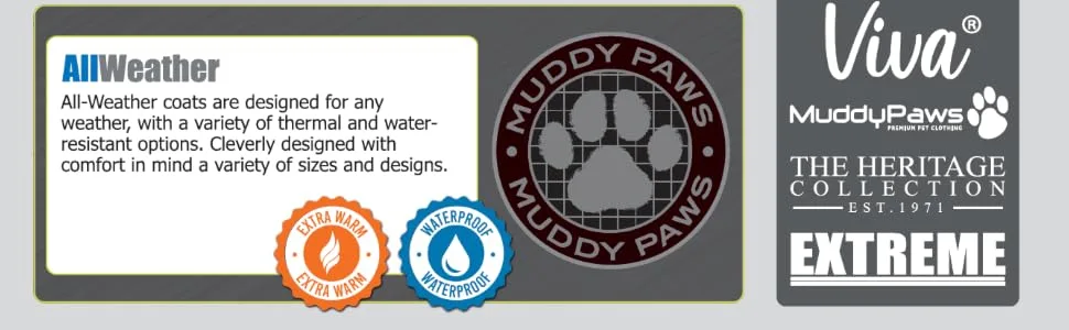 Ancol Muddy Paws All Weather Stormguard Coat . Poppy Red. Size Medium ( length 40cm up to 65cm girth) - text and logos