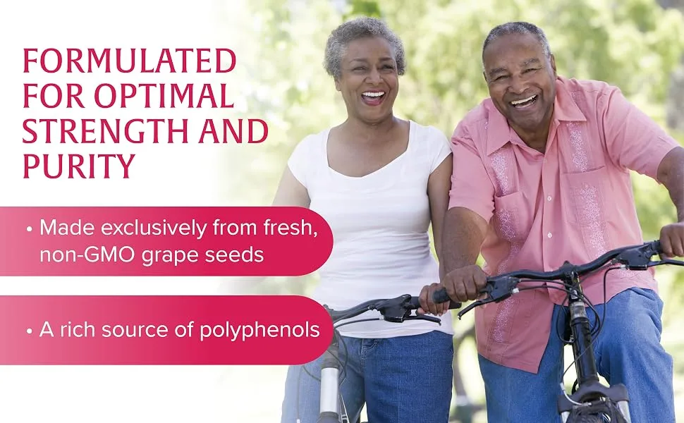 Natural Factors Grape Seed Extract 95% Polyphenols 100 mg 60 Vetegarian Capsules - Formulated for optimal strength and purity. Made exclusively from fresh, non-GMO grape seeds