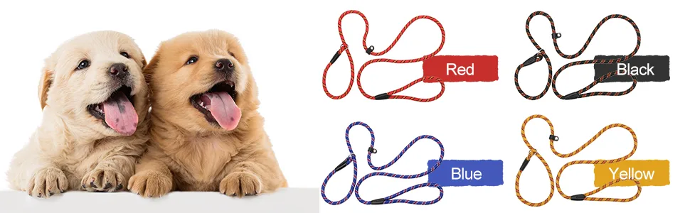 Dog Slip Lead Extremely Durable Strong Dog Training Leash Rope 150 cm Long Adjustable Pet Lead Leash For Small Medium Dogs (10-80 lbs) red - product information 29