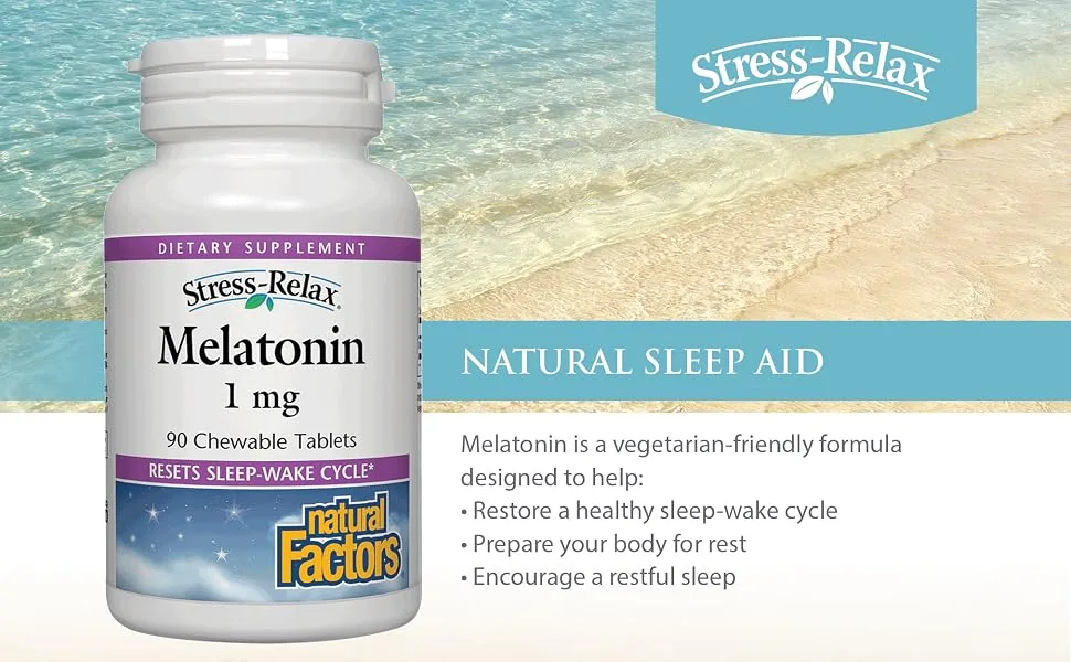 Natural Factors Melatonin 1 mg 90 Chewable Tablets - Natural sleep aid